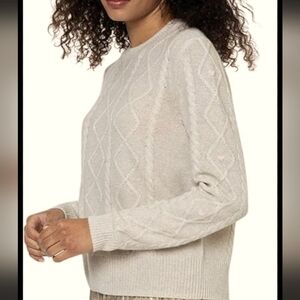 27 Miles Malibu Cream Cable Knit Sweater